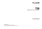 Fluke 726 FE 726 Users Manual