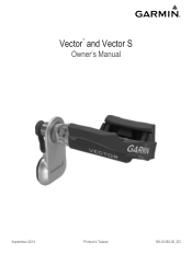 Garmin Vector S Owner's Manual