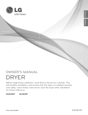 LG DLE2250W Owner's Manual