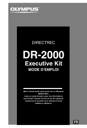 Olympus DR 2000 DR-2000 Executive Kit Mode d'emploi (Français)