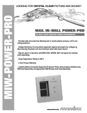 Panamax MIW-POWER-PRO Datasheet