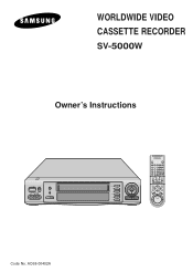 Samsung SV5000W Owners Instructions
