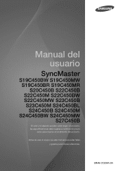 Samsung S19C450BR User Manual Ver.1.0 (Spanish)