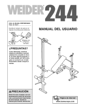 Weider 244 Bench Spanish Manual