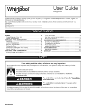 Whirlpool WRR56X18F Owners Manual