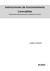 Asko D5223 User manual D5223 Use & Care Guide ES (Spanish UCG 2+1 Warranty)