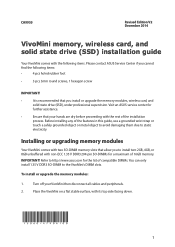 Asus VivoMini UN42 VivoMini memory wireless card and solid state driveSSD installation guide English & French