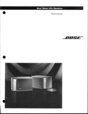 Bose Model 100 J Speakers Owner's guide