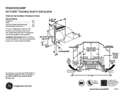GE PDWF200P Dimensions