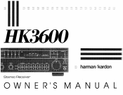 Harman Kardon HK3600 Owners Manual