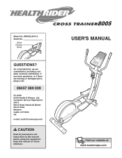 HealthRider Crosstrainer 800s Elliptical Uk Manual