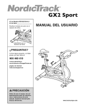NordicTrack Gx2 Sport Bike Spanish Manual