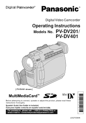 Panasonic PVDV401D PVDV201 User Guide