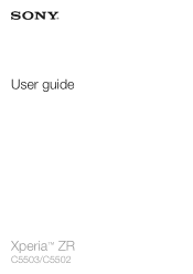Sony Ericsson Xperia ZR User Guide
