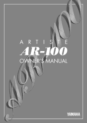 Yamaha AR-100 Owner's Manual