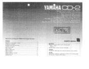 Yamaha CD-2 Owner's Manual