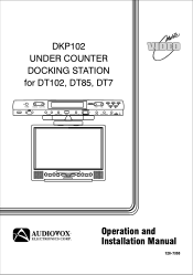 Audiovox DKP102 Installation Manual
