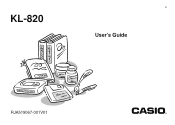 Casio KL-820 User Guide