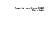 Epson PowerLite Home Cinema 710HD User Manual