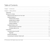 HP Photosmart c500 HP PhotoSmart C500 Digital Camera User’s Guide - Table of Contents