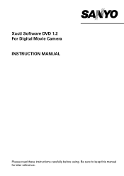 Sanyo VPC HD700 Instruction Manual, VPC-HD700EX Software DVD 1.2