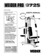 Weider Pro 9725 English Manual