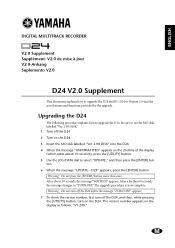 Yamaha V2.0 V2.0 Supplement