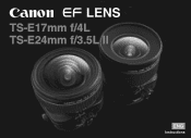Canon TS-E 17mm f/4L TS-E17mm F4L Instruction Manual