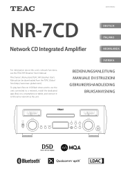 TEAC NR-7CD Owners Manual Deutsch Italiano Nederlands Svenska