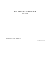 Acer TravelMate 250 TravelMate 240/250 Service Guide