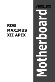 Asus ROG MAXIMUS XII APEX Users Manual English