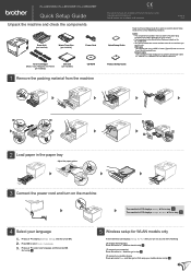 Brother International HL-L8350CDWT Quick Setup Guide