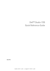 Dell Studio 1735 Quick Reference
      Guide