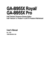 Gigabyte GA-8I955X Royal Manual