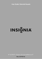 Insignia NS-LCD47HD-09 User Manual (English)
