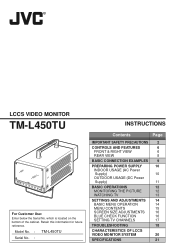 JVC TM-L450TU TM-L450TU LCCS monitor instruction manual (490KB)