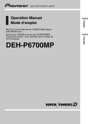 Pioneer DEH-P6700MP Owner's Manual