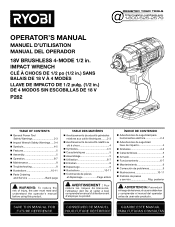 Ryobi P262 Operation Manual