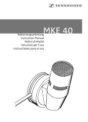 Sennheiser MKE 40 Instructions for Use