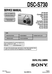 Sony DSC S730 Service Manual