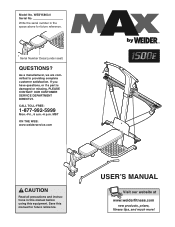 Weider Cross Bow By 1500e English Manual