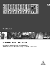 Behringer RX1202FX Manual