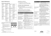 Lexmark C912 Quick Reference