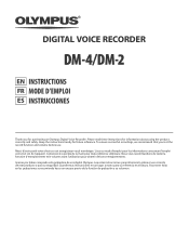 Olympus DM-2 DM-4 Instructions (English, French, Spanish)