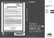 Sony MZ-M100 Operating Instructions