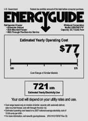 Whirlpool ED5CHQXVT Energy Guide