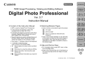 Canon EOS 7D Digital Photo Professional 3.7 for Macintosh Instruction Manual  (EOS 7D)