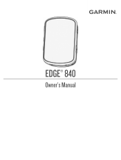 Garmin Edge 840 Solar Owners Manual