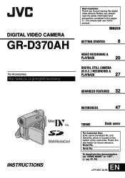 JVC GR-D370 Instruction Manual