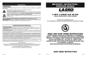 Lasko 2004W Operation Manual